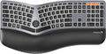 ProtoArc EK01 Plus Backlit Bluetooth Ergonomic Keyboard, Full Size, Grey | Adjustable brightness, split design, cushioned wrist rest, connect 3 devices via Bluetooth/2.4G, 2000mAh USB-C rechargeable. by ProtoArc