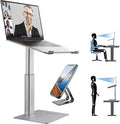 Laptop Stand for Desk, Ergonomic Sitting and Standing Laptop Riser for Notebook MacBook 11-17 Inches，DJ Laptop Stand Adjustable Height from 7-15 Inches Aluminum(Silver) by DEEDRR