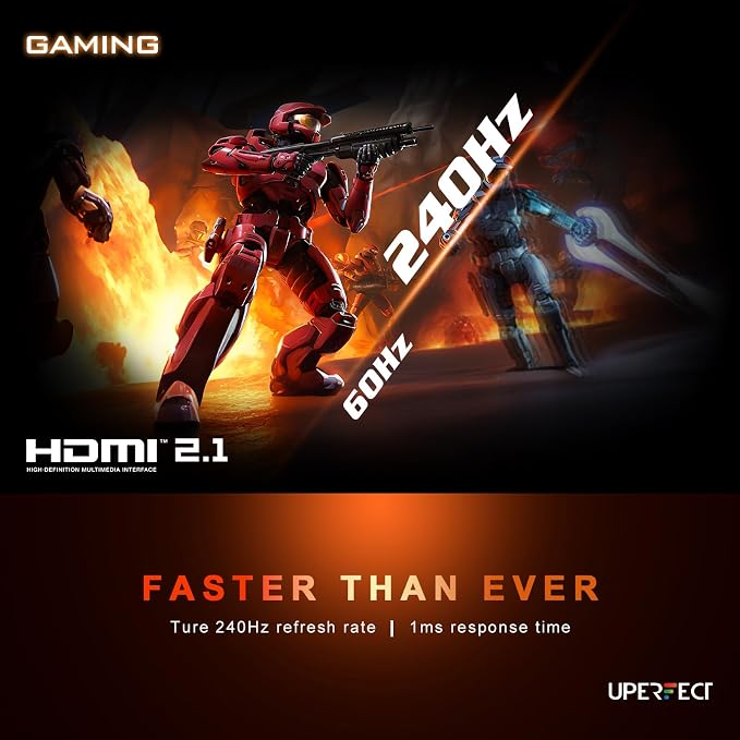 UPERFECT 2.5K 240Hz Portable Monitor, 16" 2560x1600 Portable Gaming Monitor | QHD 100% DCI-P3 400 Nits with Kickstand, VESA, Adaptive Sync HDMI 2.1 External Screen for Laptop PC Phone Game Console - Image 2