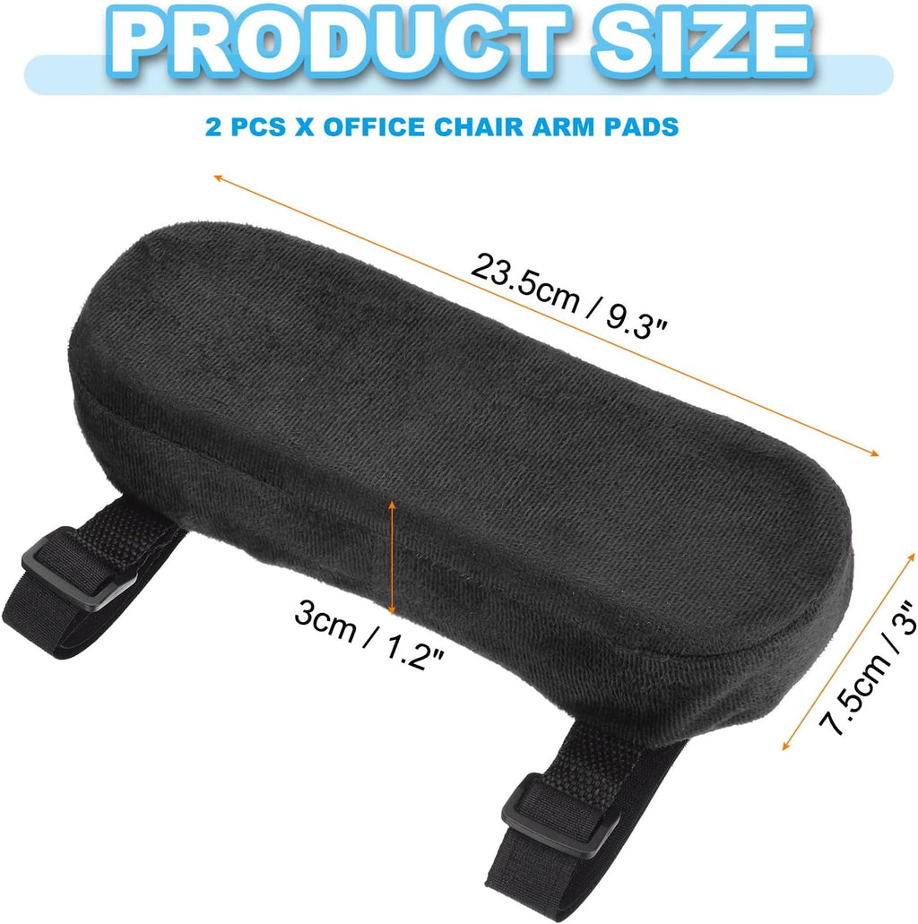 PATIKIL Office Chair Arm Pads, 2 pcs Office Chair Arm Cover, Black - Image 2