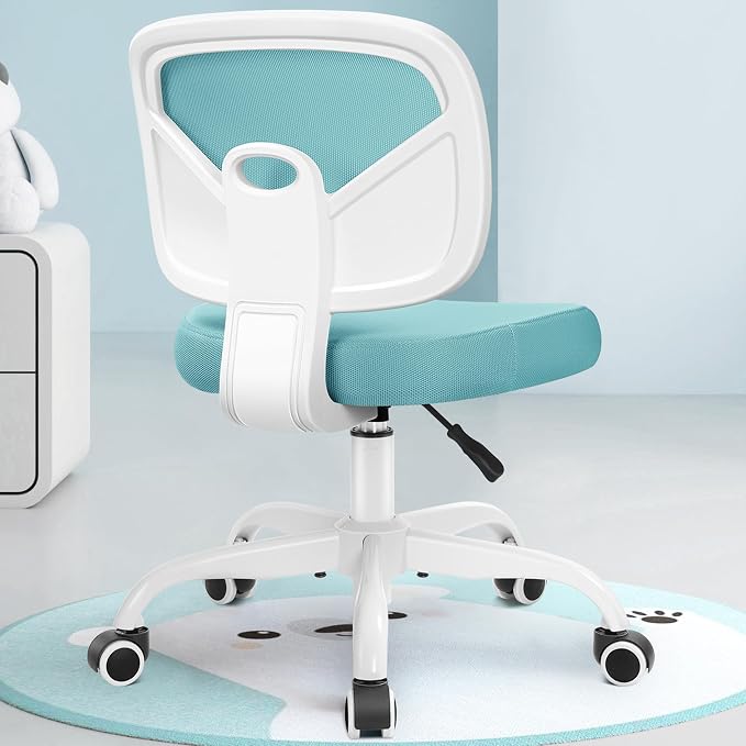 Kids Desk Chair, Pink Study Chair for Boys Girls with Height Adjustable, Swivel Mesh Task Student Chairs for 4-12, Growing Teen Office Chair for Home/School/Office (Teal) by Primy
