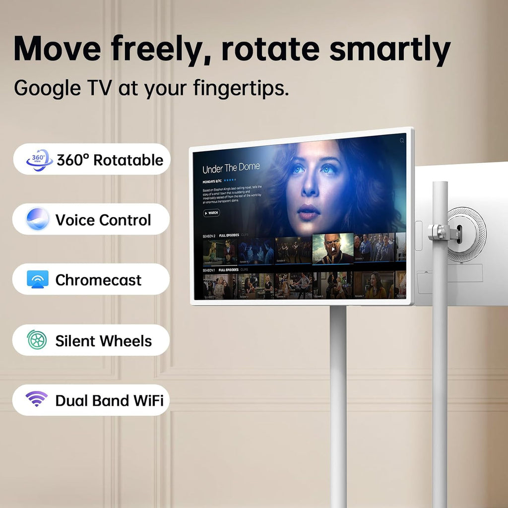 HORION 32" Portable Smart TV , Movable TV, No Battery, Non-Touchscreen - Image 4