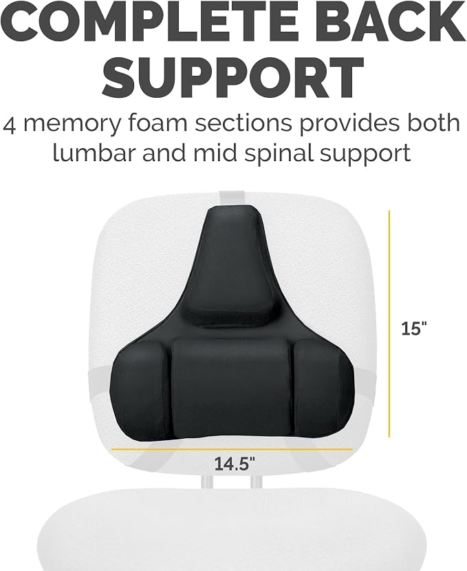 Fellowes Professional Series Back Support, Black (8037601) - Image 3