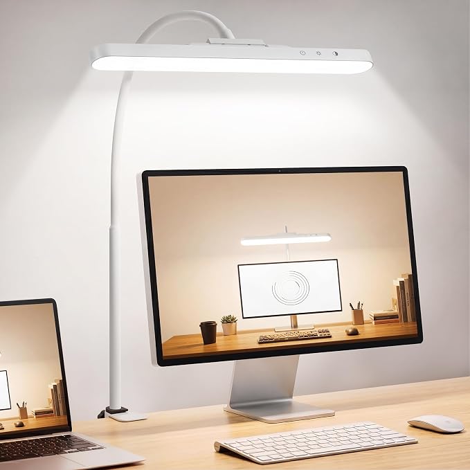 ShineTech Rechargeable Desk Lamp for Home Office,Magnetic Clip On Desk Lamp | 3 Color Modes & Stepless Dimming,Adjustable Gooseneck Lamp, Cordless, Long-Lasting Battery, Eye-Caring Wall Light for Reading - Image 9