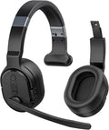 COSMUSIS Trucker Bluetooth Headset, Wireless Headset with Mic for Work | Trucker Headset with Noise Cancelling Headphones, Long Battery Life Bluetooth Headphones with Detachable Earpad for Driving by COSMUSIS