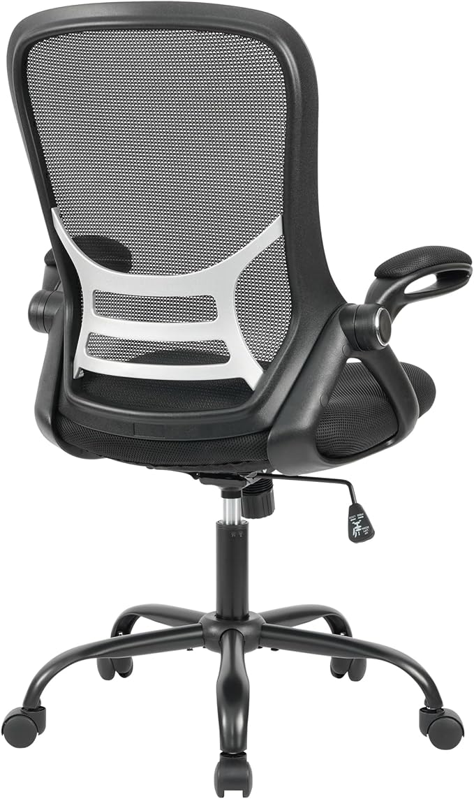 Office Chair Ergonomic Desk Chair with Adjustable Armrests, Mesh Executive Chair, Home Office Computer Chairs for Long Hours(Black) by HYLONE