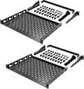 2-Pack 1U Rack Shelf,19 inch Rack Shelf,Universal Vented Rack Mount-14 inch by IRONDIY