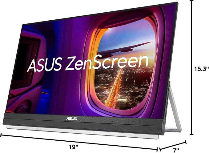 ASUS ZenScreen MB229CF 22 Inch 1080p 100Hz, USB-C Portable Monitor | USB-C 60W, C-clamp Arm, Speakers, Partition Hook, Kickstand, IPS, Subwoofer, Carrying Handle ,Display for MacBook and PC - Image 15