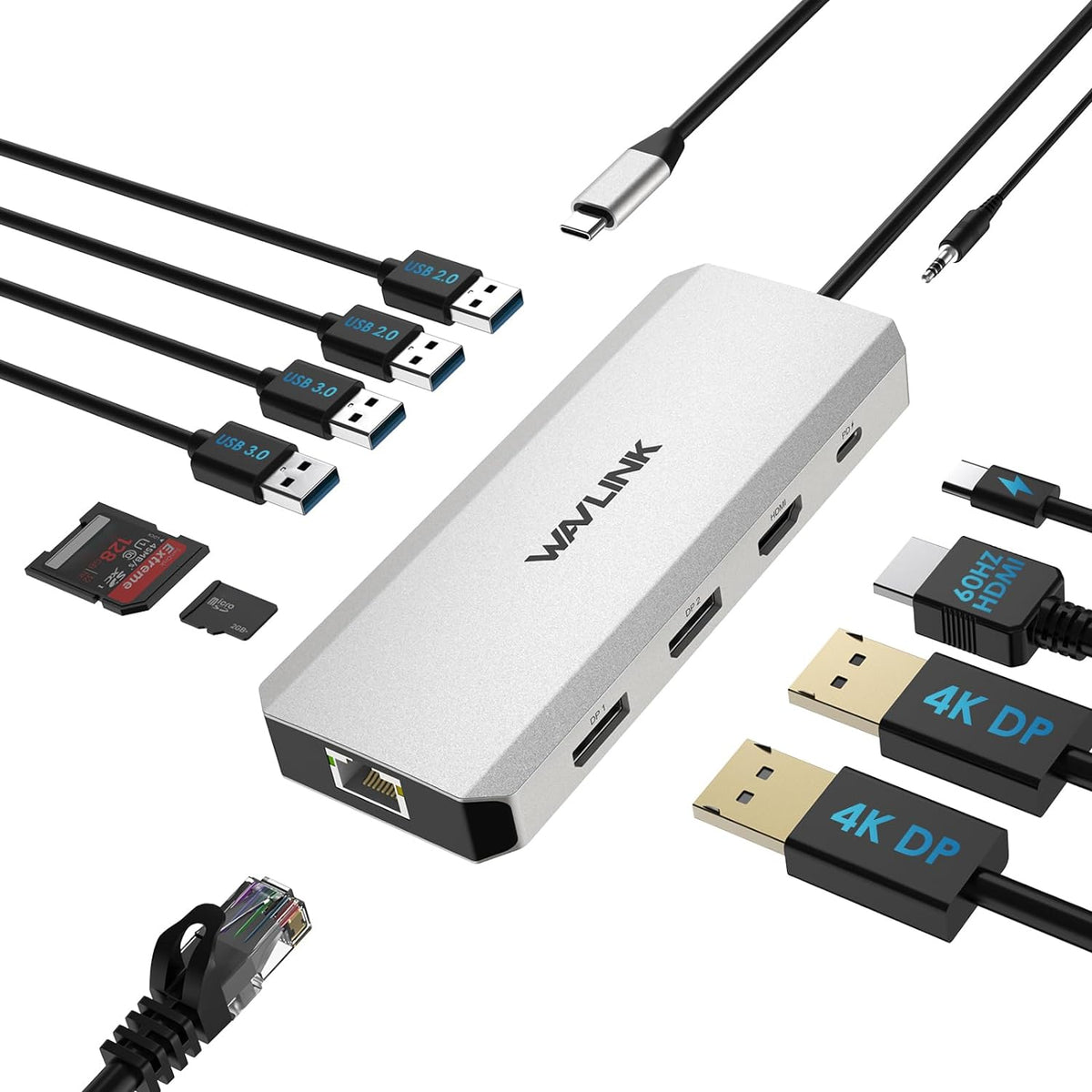 WAVLINK Laptop Docking Station,Triple Monitors,Dual DisplayPort,HDMI,85W PD by WAVLINK