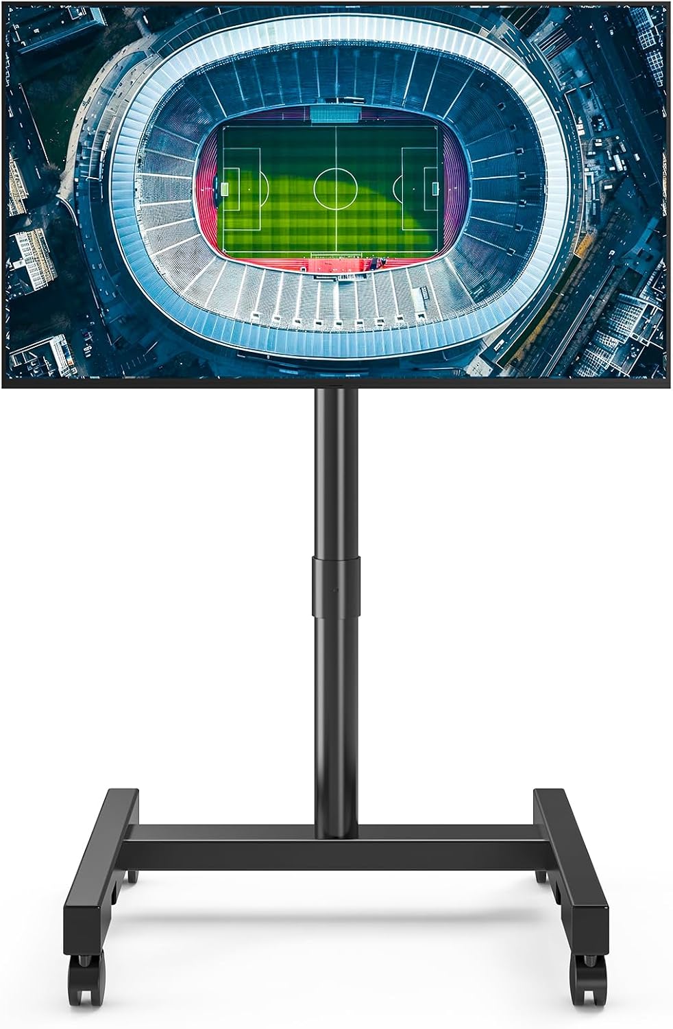 Mobile Rolling TV Stand on Wheels for 13-50 inch Screens, Black by Zontera
