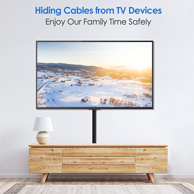Yecaye TV Cord Hider, 125in Cord Cover, W1.18in H0.6in, Black | Large Cable Hider, Wire Covers for 4 Cords, Cable Raceway Wire Hiders for TV on Wall, Cable Cover Cord Concealer - Image 3