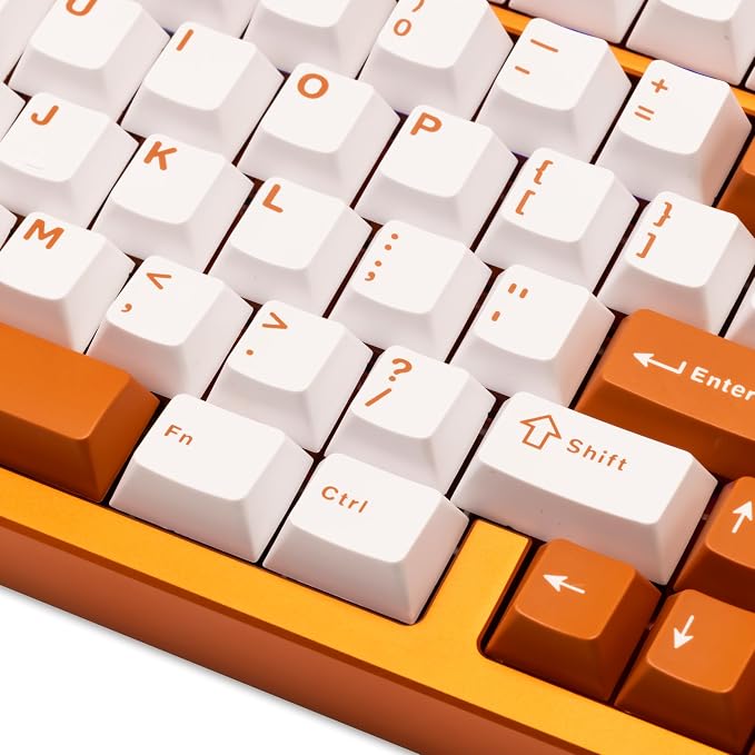 KEEBMONKEY WOBKEY Rainy 75 Aluminum HMX/JWK Switches Mechanical Keyboard with Superior Acoustics, Wired, BT, 2.4G Wireless Connectivity (Pro Orange(Stainless Steel Weight)) - Image 6