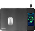 15W Wireless Charging Mouse Pad, 2 in 1 Desk Pad with Non-Slip Rubber Base, Fast Qi Wireless Charger for iPhone/Computers/Home Charging Devices, 12.8 * 8.5in Mouse Pad - Gray by Tongyanat