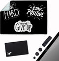 Mouse Pad Adhesive Bottom - Sticks to Any Surface - Portable - Webcam Covers and Screen Cleaner Included (Never GIVE UP) by GeckoTravelTech