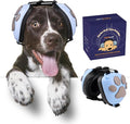 Dog Ear Muffs Noise Protection - 32dB NRR Noise Cancelling Headphones | Upgraded Calming Earmuffs for Hearing Protection, Thunder, Fireworks & Hunting with Dog Paw Design (M, Light Blue-Gray) by Famikako
