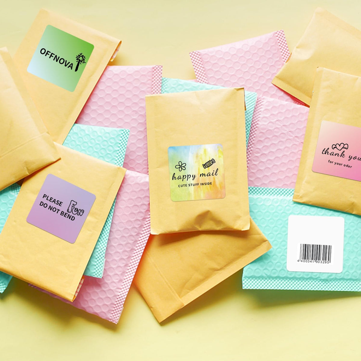 2"x2" Pink Square Thermal Label Stickers,Self-Adhesive Square Direct Thermal Labels,500 Sheets with Perforation Line in ROLL - Image 5