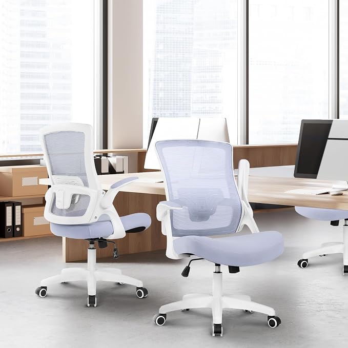 NEO CHAIR Office Desk Chair High Back Mesh Chair Adjustable Lumbar, Purple | Ergonomic High-Back Design with Breathable Mesh, Flip-Up Armrests, Comfortable Support for Home office or Computer Work - Image 7
