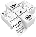 2000 Labels 4 x 6 3-Proof Commercial Grade Fanfold Direct Thermal Labels Compatible with Zebra, Rollo, Munbyn, 4 Stacks White Perforated Permanent Strong Adhesive Mailing Shipping Labels by LabelChoice
