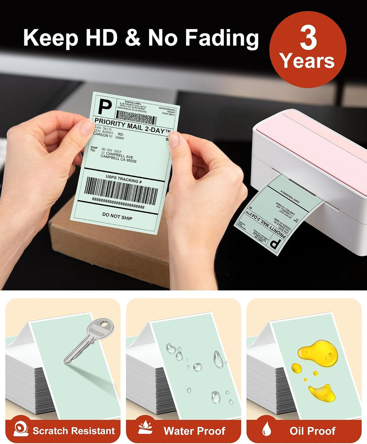 Phomemo 4x6 Thermal Labels for Shipping Label Printer 500PCS Water/Oilproof - Image 3