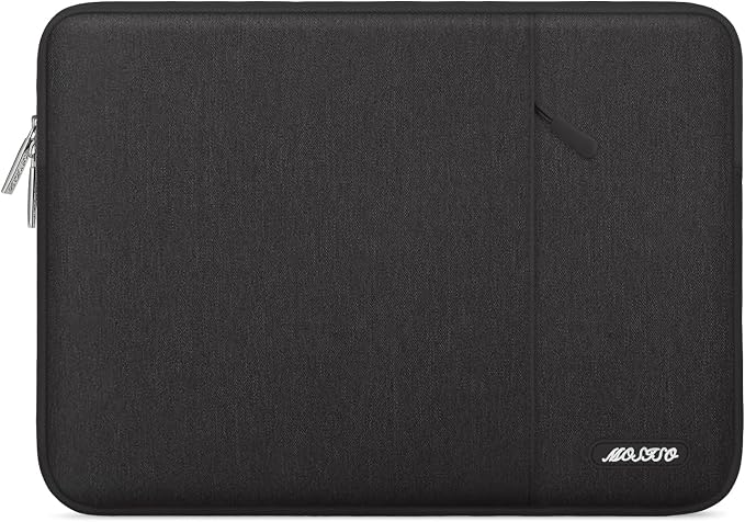 MOSISO Laptop Case 13 inch, Laptop Sleeve Bag with Pocket | Compatible with MacBook Neo A3404 2026/Air/Pro 13 M5/M4/M3/M2/M1 2026-2016, Polyester Vertical Computer Bag, Black by MOSISO