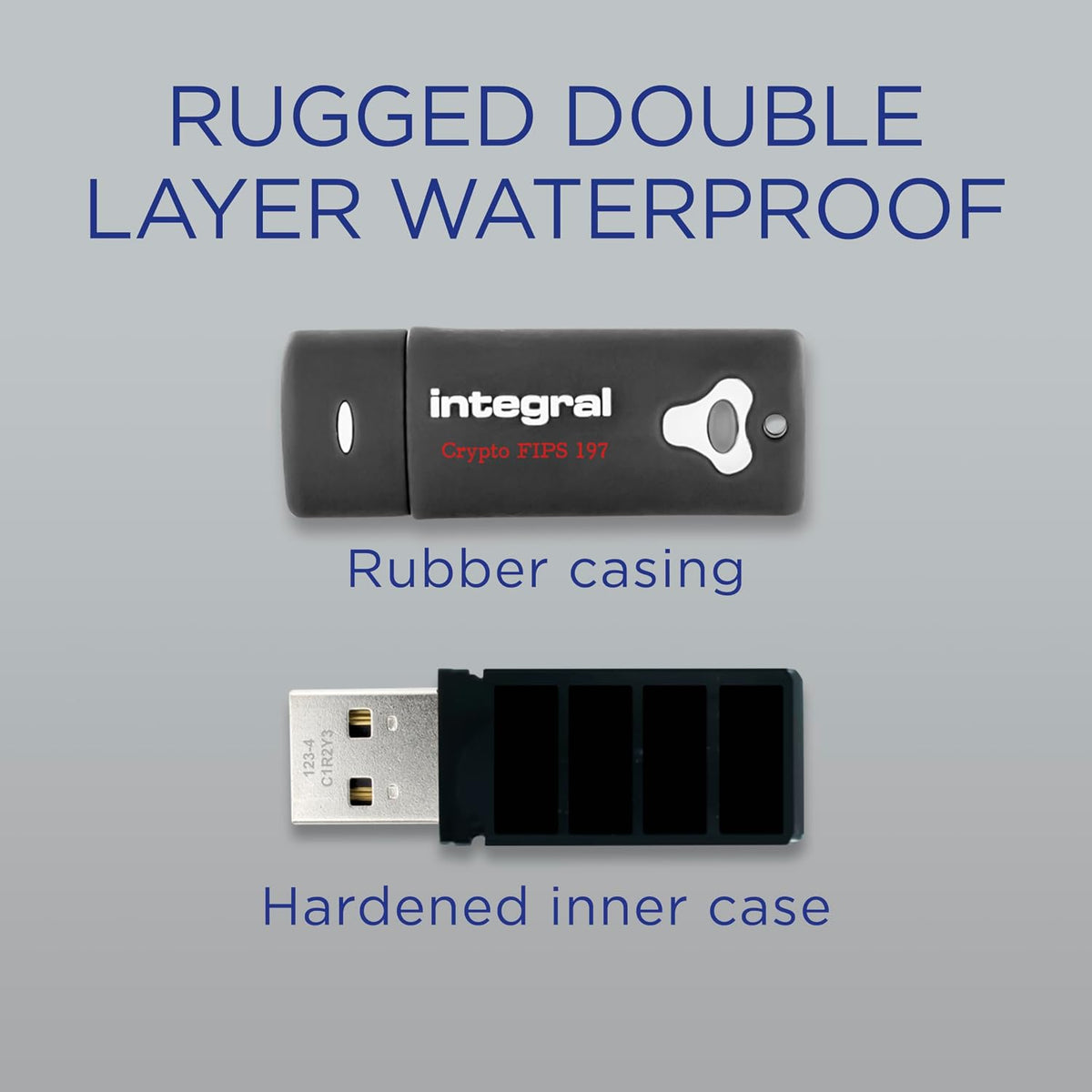 Integral 16GB Crypto-197 2-Pack 256-Bit Hardware Encrypted USB 3.0 Secure Flash Memory Drive - Certified to FIPS 197, Protection & Rugged Double-Layer Waterproof Design XTS-AES - Image 5