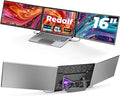 16" Laptop Screen Extender, 1200P FHD Ultra-Slim Triple Portable Monitor | Plug & Play with HDMI/Type-C, for Laptop 13"-17.3", Travel Dual Monitor Compatible with Win/Mac/Android (No Driver Required) by Redalf
