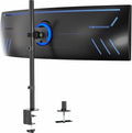 VIVO Single Ultra-Wide Monitor Desk Mount for up to 49 inch Ultrawide Screens, Extra Tall Heavy Duty Adjustable Stand Holds 44 lbs, Black, STAND-V100R by Unknown