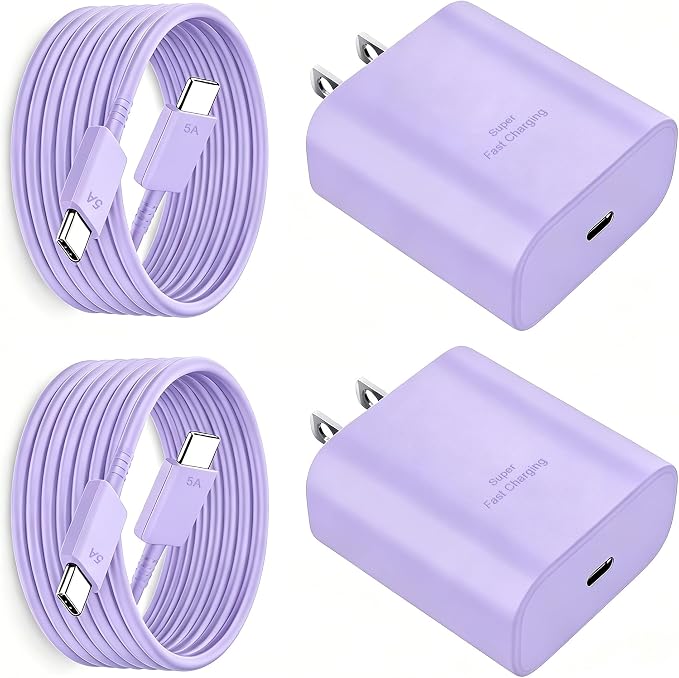 45W USB C Super Fast Charger Type C Charger Fast Charging Android Phone Charger Block with 10FT Type C Charging Cable for Samsung Galaxy S26 Ultra/S26/S26+/S25/S25 Ultra/S25+/S24 Ultra/S23 Ultra/S22 by Vilive