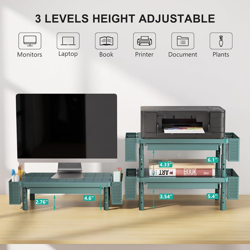WALI Computer Monitor Stand with Storage and Pen Holder - Image 2