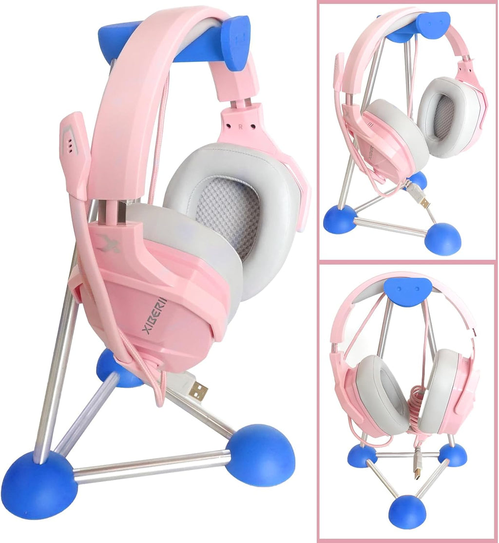 Headphone Stand, Desktop Headset Holder, Desk Earphone Stand, Gaming Headsets, for SteelSeries/Logitech/HyperX/Sony/Beats/Sennheiser/Anker/Xbox, and All Headphones.(Blue) - Image 4