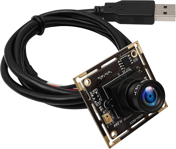 ELP H.264 1080P USB Camera Module with Microphone 3.6mm Wide Angle Webcam | FHD PC Camera for Computer & Laptop, UVC USB2.0 Lightburn Camera for Laser, Home Security, Embedded Machine Vision, Robotics by ELP