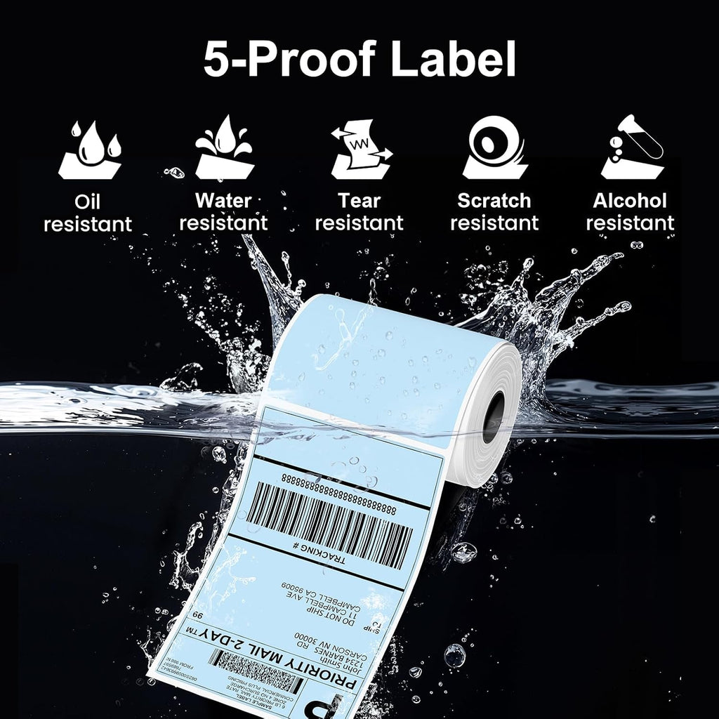 Phomemo 4x6 Thermal Shipping Labels for Address, Blue Label 250 PCS/Roll - Image 6