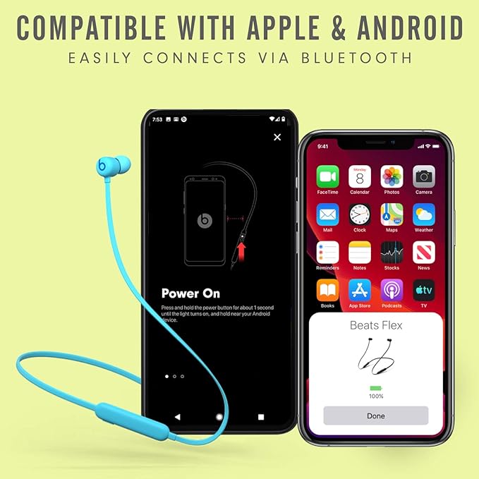 Beats Flex with Apple 20W USB-C Power Adapter - Flame Blue - Image 3