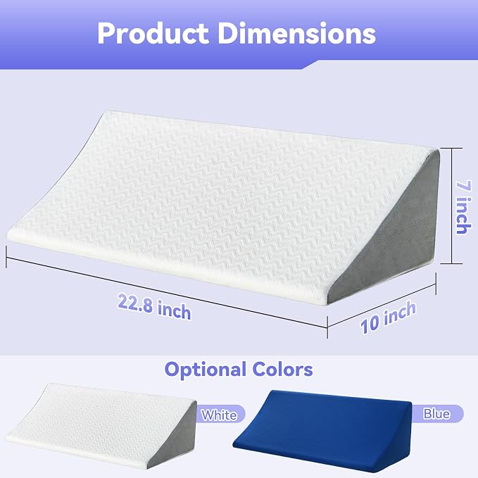 Vekkia Wedge Pillow for Side Sleeping, Back Support with High-Density Foam | Pillow Wedge for Side Sleeper, idea for Pregnancy Support, Back Pain, Bedsore Prevention,Surgery Recovery,Removable Cover - Image 2