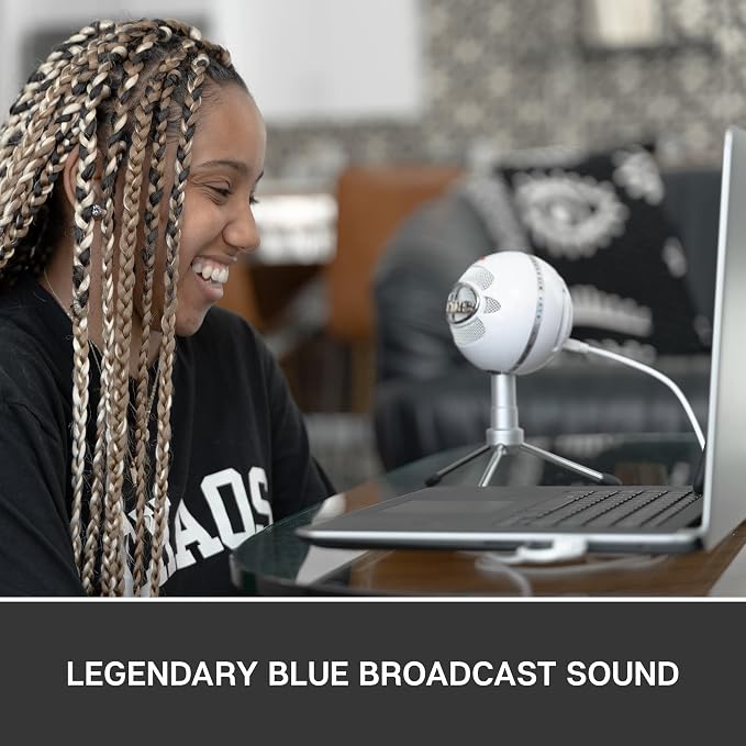 Logitech for Creators Blue Snowball iCE USB Microphone - White (Renewed) - Image 8