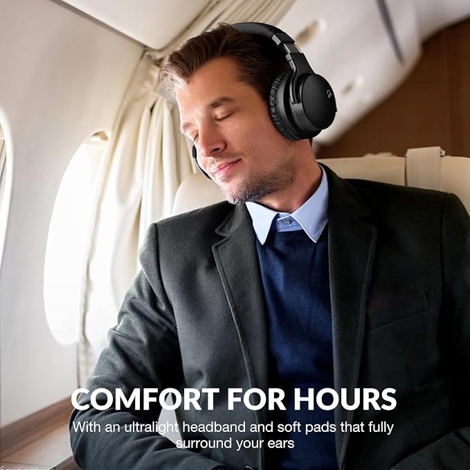 MOVSSOU Million Sold Classic E7 Active Noise Cancelling Headphones | Upgraded HD Sound, Wireless Bluetooth Headphones Over The Ear Unequaled Comfort, Vivid Deep Bass, for Home Office Travel Gift - Image 5