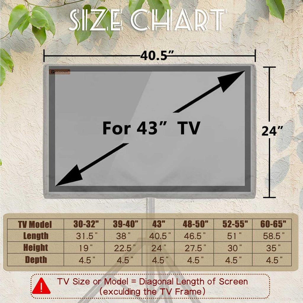 IC ICLOVER 43 inch Mobile TV Stand Cover, Outdoor TV Cover on Rolling Stand - Image 2