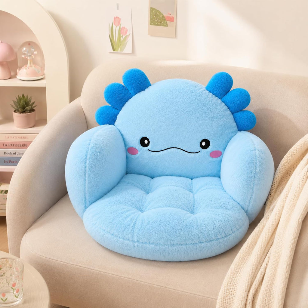 Axolotl Kawaii Cushion Chair Comfy Cartoon Plush Seat Cushion Axolotl Chair - Image 4