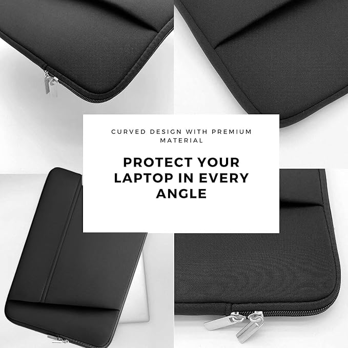 Laptop Sleeve, 14 inch Shockproof Laptop Case for Apple MacBook Pro 2026 | Laptop Bag 13 Inch, Upgrade Protective Computer Cover Compatible for 13.3 14 inch MacBook Pro 2024, MacBook Air, Black - Image 4