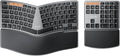 ProtoArc Wireless Ergonomic Keyboard with Separate Number Pad - Space Gray | 2.4G and Dual Bluetooth, Hard Palm Rest, Split Design, Rechargeable, Compatible with Windows, Mac by ProtoArc