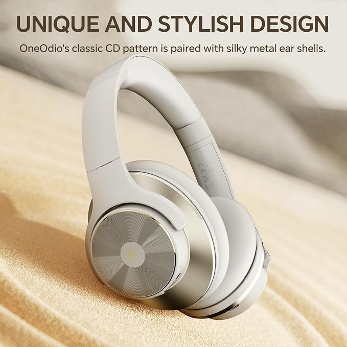 OneOdio Focus A10 Wireless Active Noise Cancelling Headphones, Multipoint | Hybrid ANC, 62H playtime, multipoint Bluetooth, USB-C charging and 3.5mm wired mode for travel, work and daily listening - Image 5