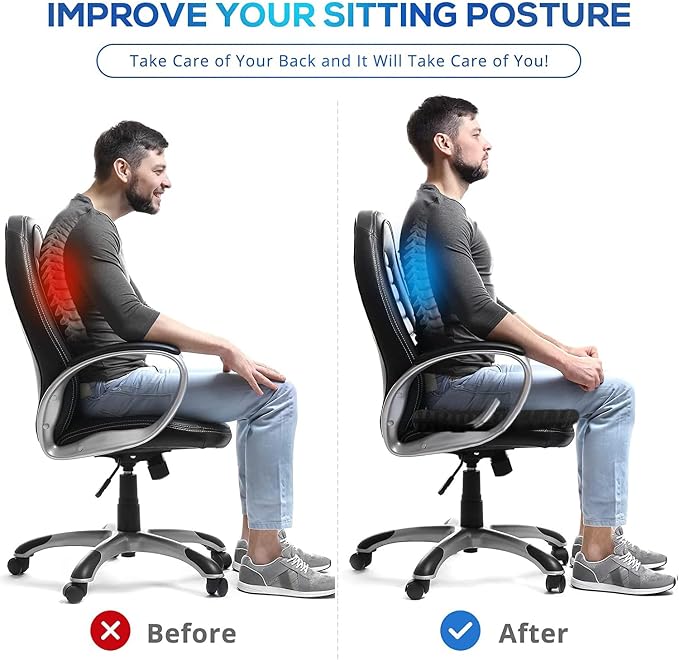 20" Gel Seat Cushion for Long Sitting Pressure Relief(Jumbo&Thick) - Wheelchair Cushion for Pressure Sores - Back, Sciatica & Tailbone Pain Relief Cushion- Non-Slip Butt Pillow for Office, Home, Car - Image 6