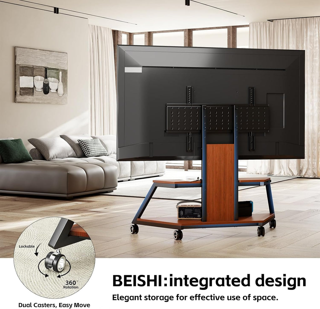 Heavy Duty Mobile TV Stand on Wheels for 50-100Inch - Image 7