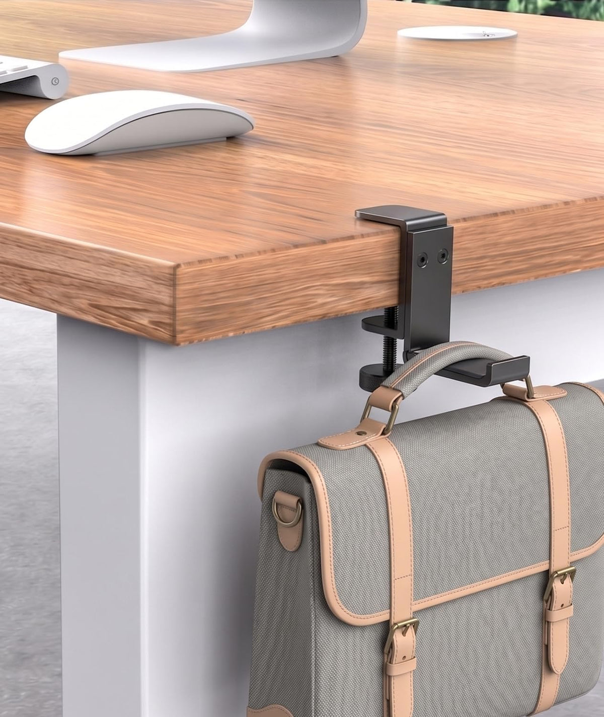 Kimiangel 2 Pack Headphone Stand Under Desk, Foldable Aluminum Headset Holder with Adjustable Screw Clamp, Headphone Hook Mount for Gaming Accessories, Space-Saving Under Table Headset Hanger - Image 5
