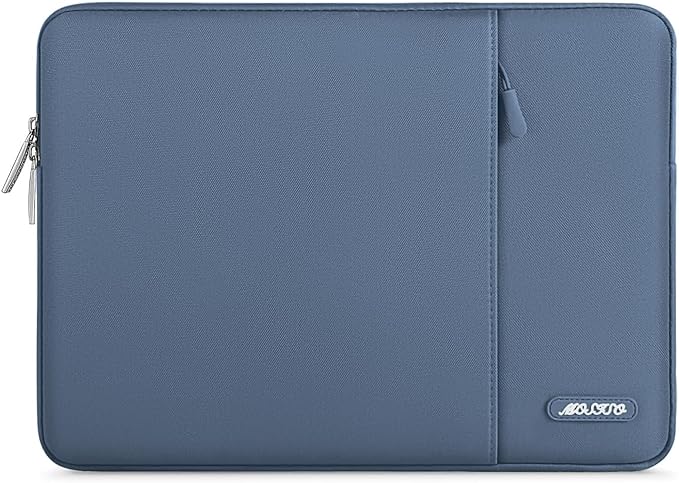 MOSISO Laptop Case 13 inch, Laptop Sleeve Bag with Pocket | Compatible with MacBook Neo A3404 2026/Air/Pro 13 M5/M4/M3/M2/M1 2026-2016, Polyester Vertical Computer Bag, Steel Blue by MOSISO