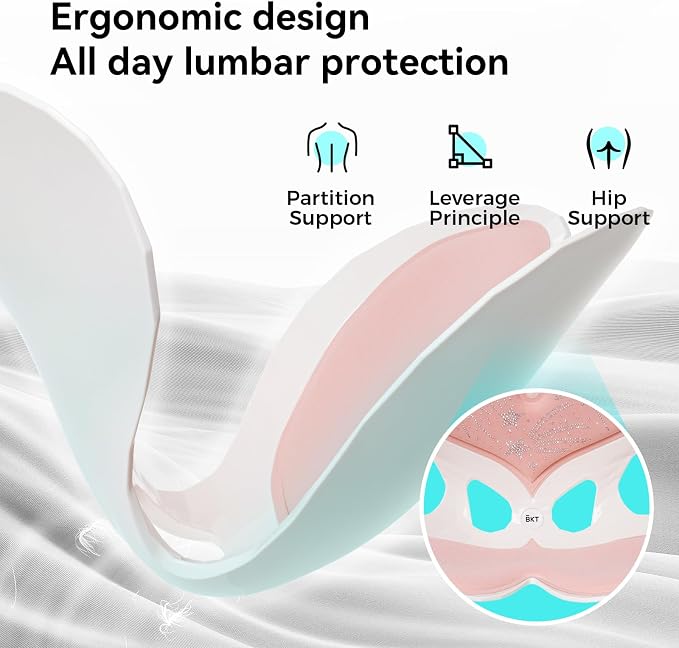 BKT Ergonomic Seat Cushion - Lumbar Support Pillow for Office Chair & Floor | Premium upgraded materials for long sitting. Comfort for students, nursing mothers, office workers and outdoor fishing trips - Image 5
