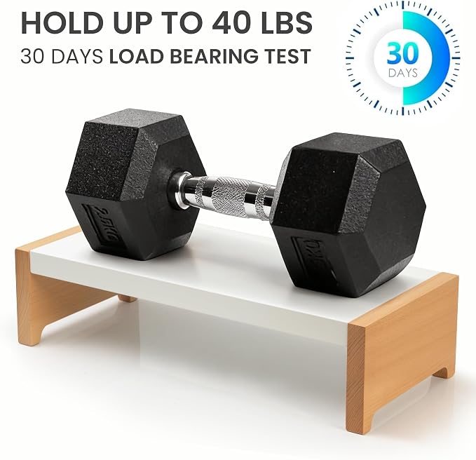 Monitor Stand Riser | White Metal & Wood Computer Monitor Stand Riser for Desk, Max Load Capacity 40LB - Image 6