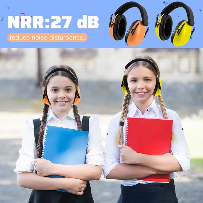 6 Pcs Noise Cancelling Headphones Kids Adult Ear Muffs Bulk, Ear Protection 27dB Noise Reduction Hearing Earmuff(Elegant Style,Candy Color) - Image 3