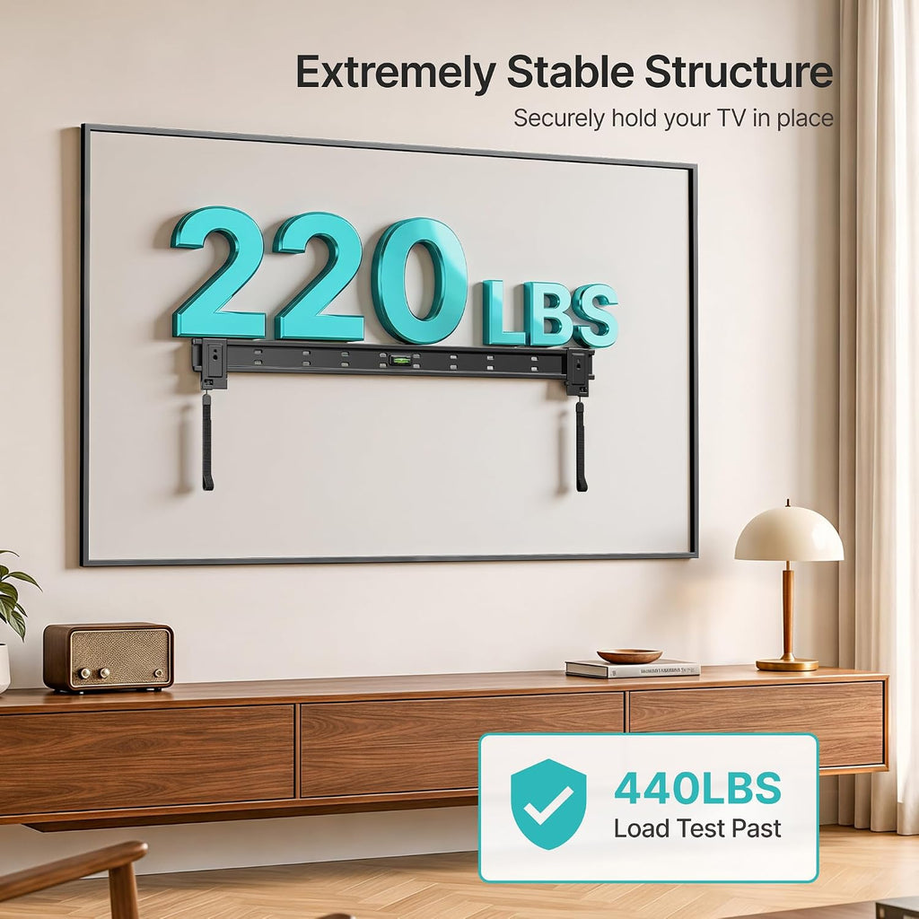 Fixed TV Wall Mount for 37-100 Inch TVs, Holds up to 220 lbs - Image 3