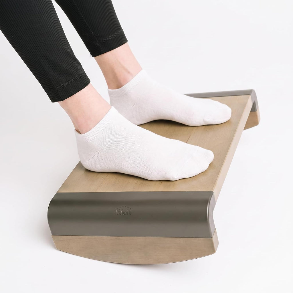 Tiel Ergonomic Wooden Foot Rest for Under Desk by Tiel